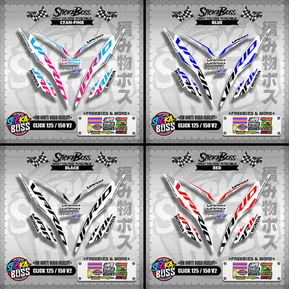 CLICK 125 / 150 V2 DECALS ( FOR WHITE VARIO FACELIFT )【WITH FREEBIES】