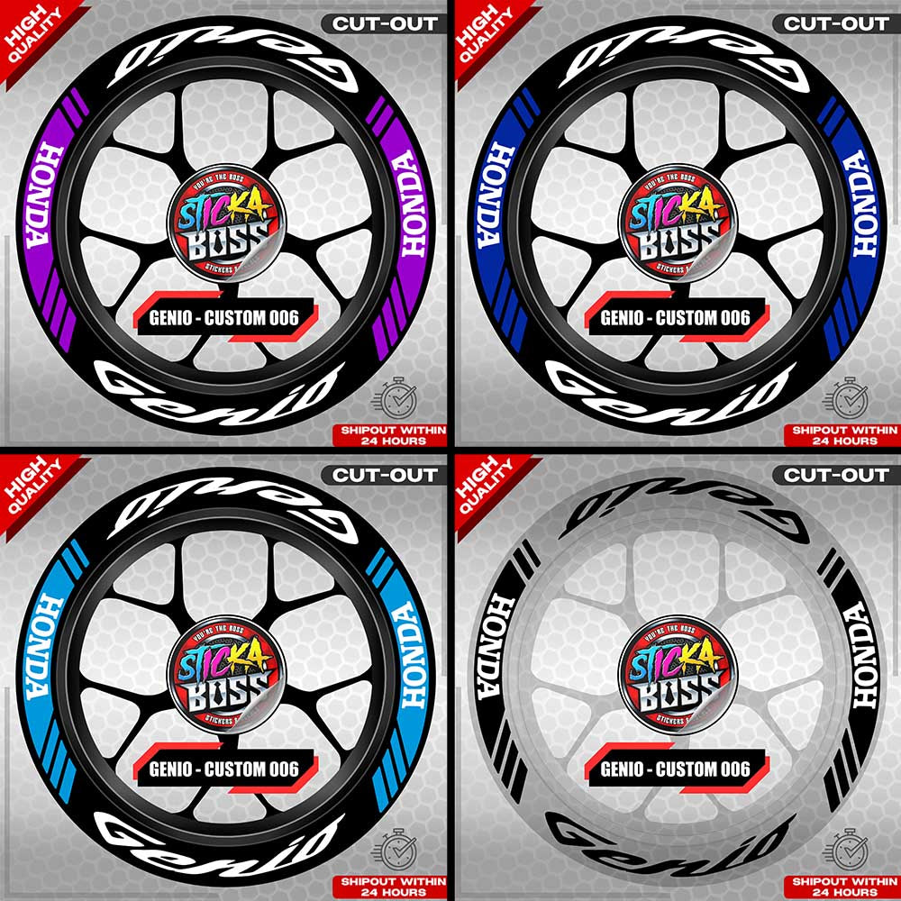 GENIO MAG STICKER SET ( 2 MAGS ) - CUSTOM 006 | VINYL WATERPROOF CUT-OUT DECALS