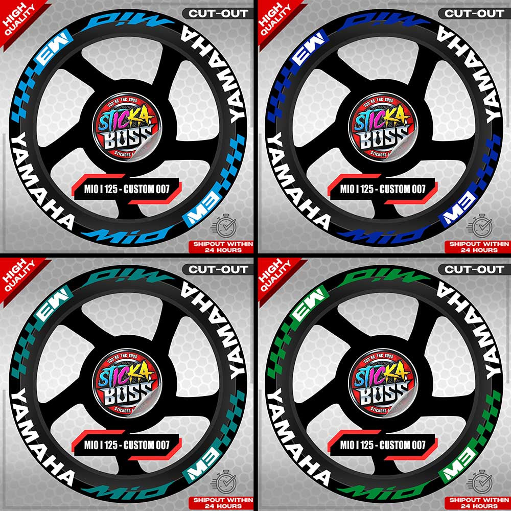MIO I 125 MAG STICKER SET  ( 2 MAGS ) - CUSTOM 007 | VINYL WATERPROOF CUT-OUT DECALS