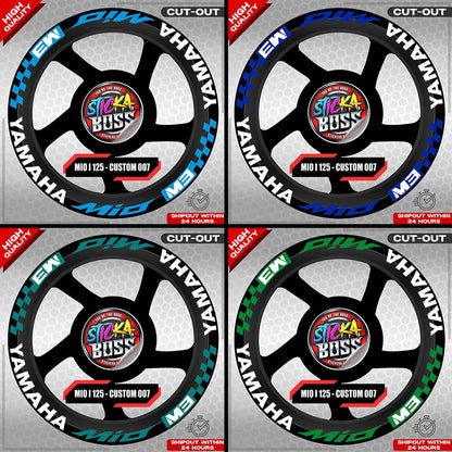 MIO I 125 MAG STICKER SET  ( 2 MAGS ) - CUSTOM 007 | VINYL WATERPROOF CUT-OUT DECALS