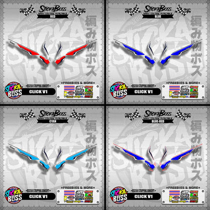 CLICK V1 DECALS ( RSX150 STRIPPING CONCEPT )【WITH FREEBIES】