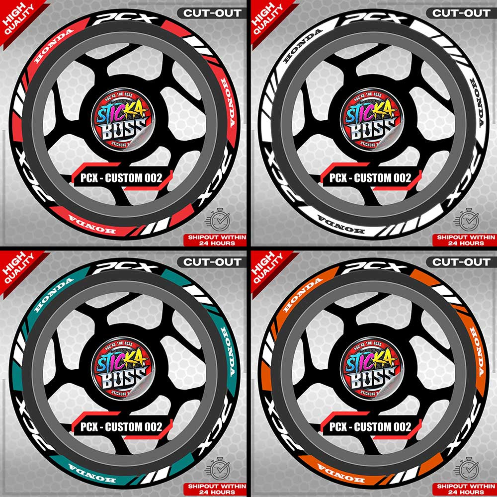PCX 150 / 160 MAGS STICKER SET  ( 2 MAGS ) - CUSTOM 002 | VINYL WATERPROOF CUT-OUT DECALS