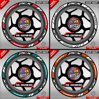 PCX 150 / 160 MAGS STICKER SET  ( 2 MAGS ) - CUSTOM 002 | VINYL WATERPROOF CUT-OUT DECALS