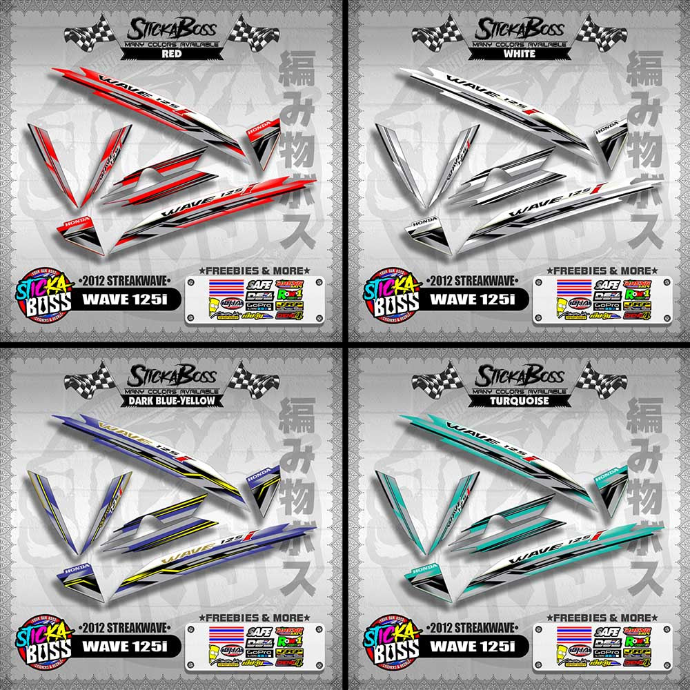 WAVE 125i DECALS ( 2012 STREAKWAVE )【WITH FREEBIES】