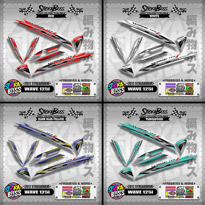 WAVE 125i DECALS ( 2012 STREAKWAVE )【WITH FREEBIES】