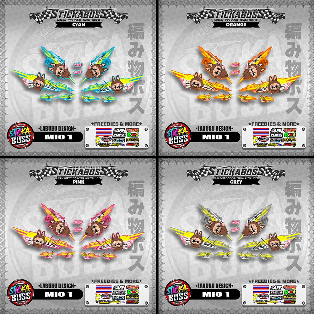MIO 1 STICKER DECALS ( LABUBU DESIGN )【WITH FREEBIES】