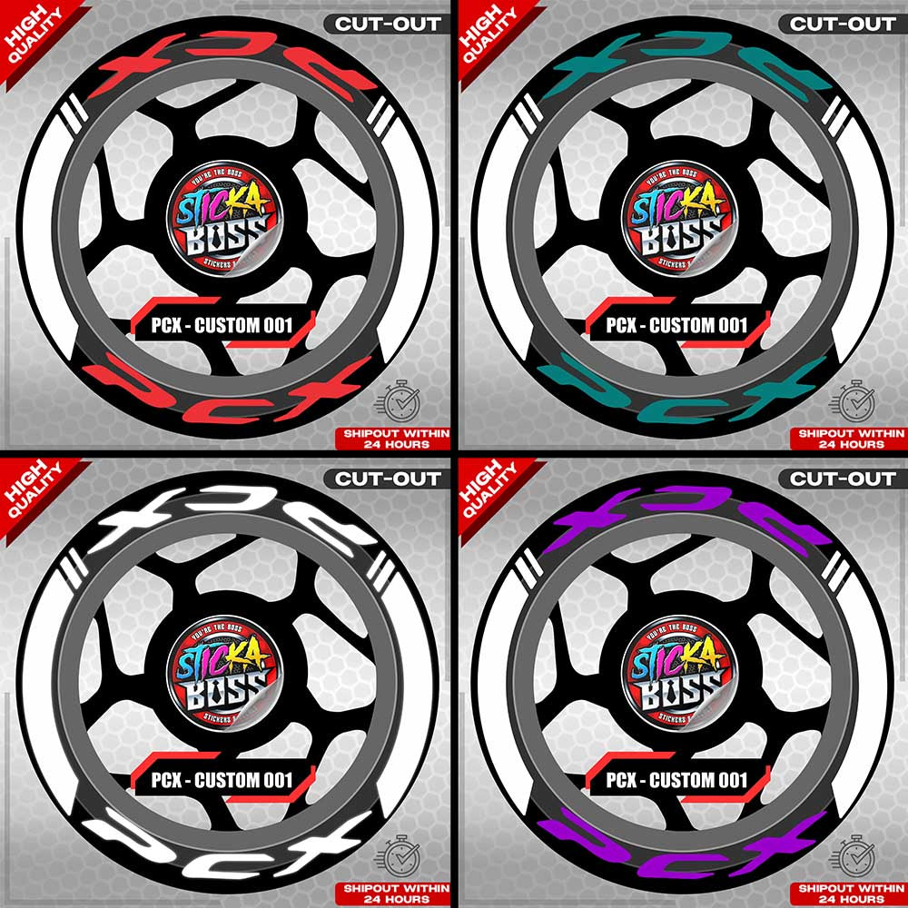 PCX 150 / 160 MAGS STICKER SET  ( 2 MAGS ) - CUSTOM 001 | VINYL WATERPROOF CUT-OUT DECALS