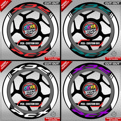 PCX 150 / 160 MAGS STICKER SET  ( 2 MAGS ) - CUSTOM 001 | VINYL WATERPROOF CUT-OUT DECALS