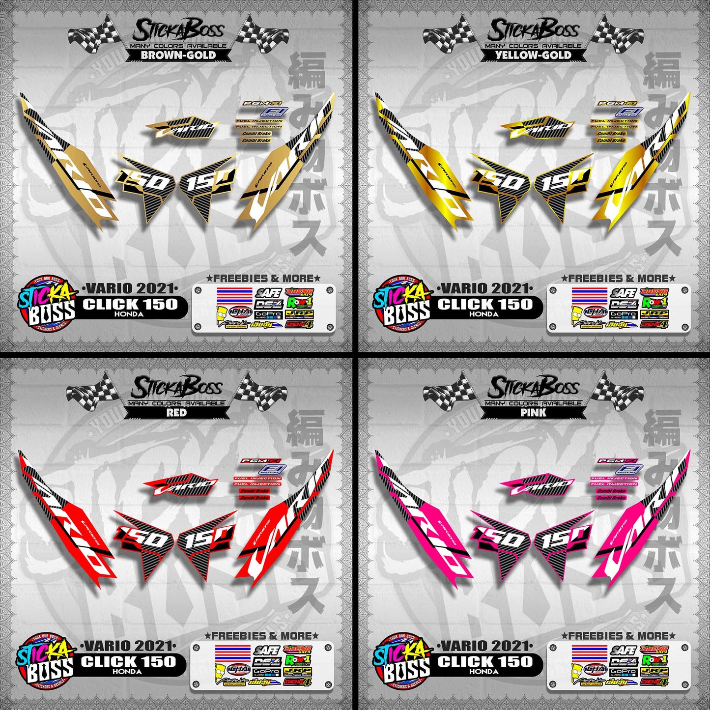 CLICK 150 V2 DECALS ( VARIO 2021 )【WITH FREEBIES】