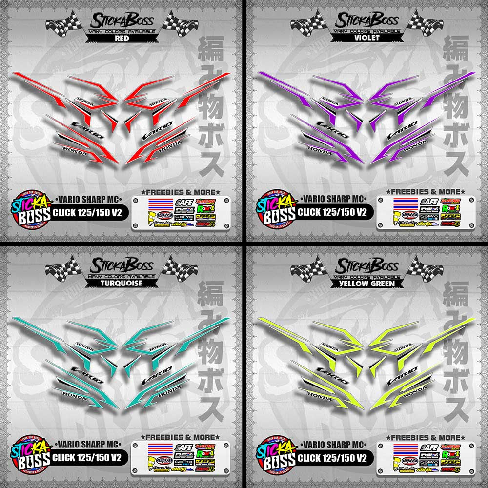 CLICK 125 / 150 V2 DECALS ( VARIO SHARP MC )【WITH FREEBIES】