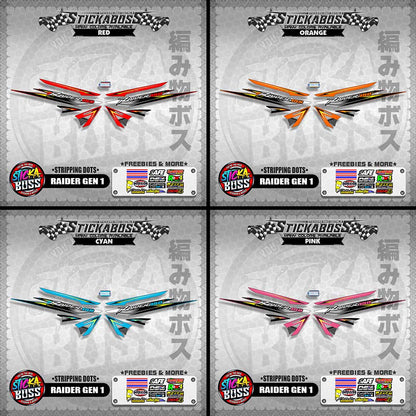 RAIDER GEN 1 STICKER DECAL ( STRIPPING DOTS)【WITH FREEBIES】
