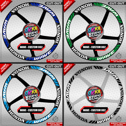 WAVE 110 / 125 MAG STICKER SET ( 2 MAGS ) - CUSTOM 002 | VINYL WATERPROOF CUT-OUT DECALS