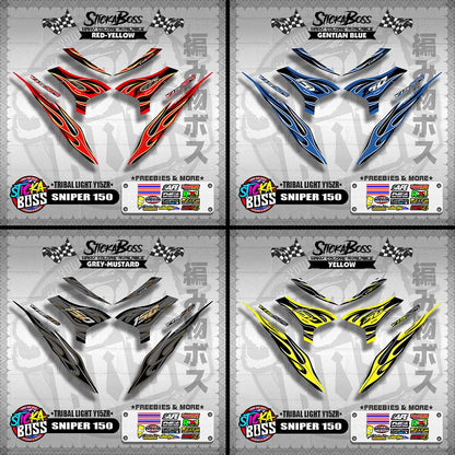 SNIPER 150 DECALS ( TRIBAL LIGHT Y15ZR )[ PREMIUM GLOSSY LAMINATED ]【WITH FREEBIES】
