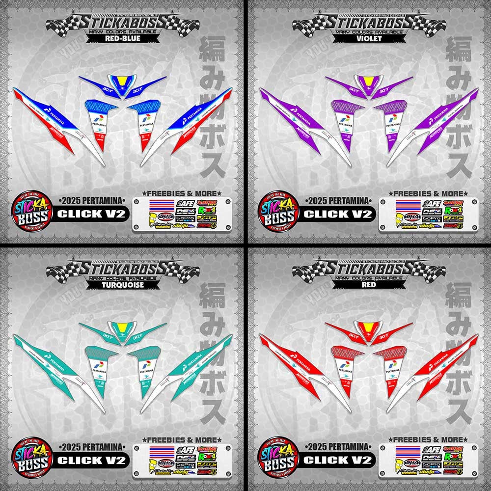 CLICK V2 STICKER DECALS ( 2025 PERTAMINA )【WITH FREEBIES】