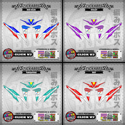 CLICK V2 STICKER DECALS ( 2025 PERTAMINA )【WITH FREEBIES】
