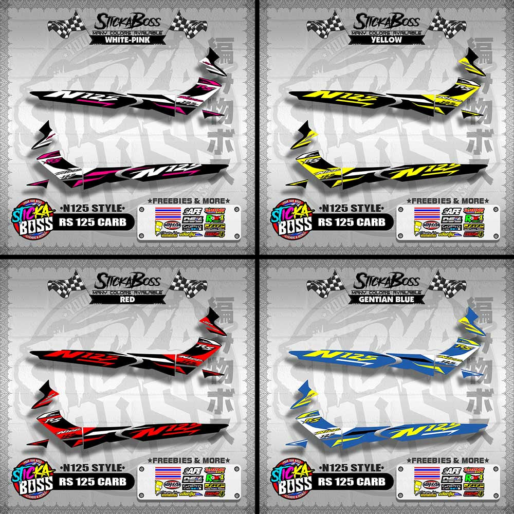 RS 125 CARB DECALS ( N125 STYLE )【WITH FREEBIES】