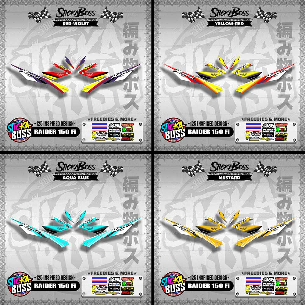 RAIDER 150 Fi DECALS ( 125 INSPIRED DESIGN )【WITH FREEBIES】