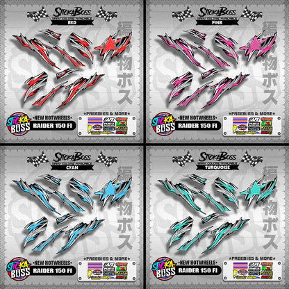 CLICK V3 DECALS ( NEW TRIBAL FIRE )【WITH FREEBIES】