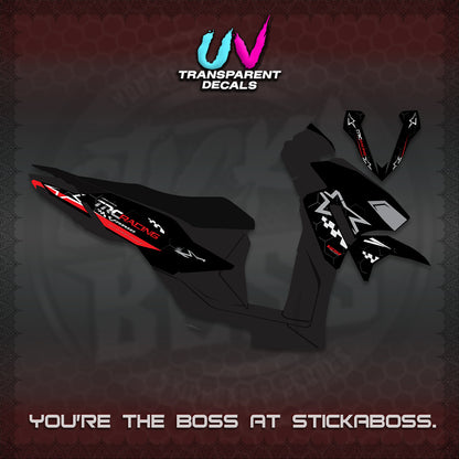 CLICK V4 UV TRANSPARENT DECALS (2026 TRC RACING DESIGN)STICKER KITS By STICKABOSS
