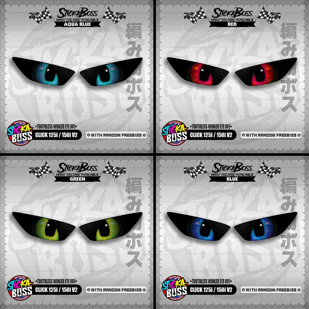 CLICK 125i / 150i V2 ( TOOTHLESS WINKER EYE 001 ) TRANSPARENT【WITH FREEBIES】