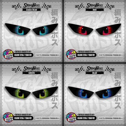 CLICK 125i / 150i V2 ( TOOTHLESS WINKER EYE 001 ) TRANSPARENT【WITH FREEBIES】