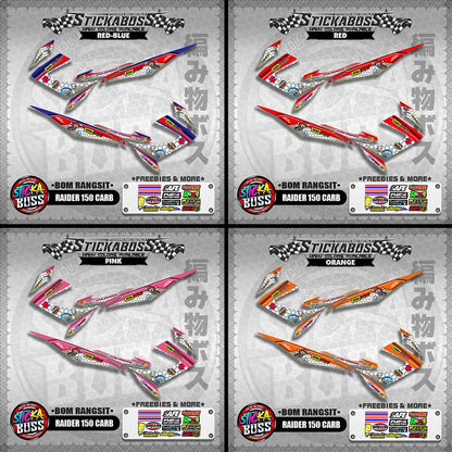 RAIDER 150 CARB INDO DECALS ( BOM RANGSIT )【WITH FREEBIES】
