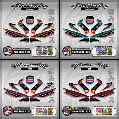 MIO SOUL I 125 STICKER DECALS ( 2025 PERTAMINA MANDALIKA )【WITH FREEBIES】