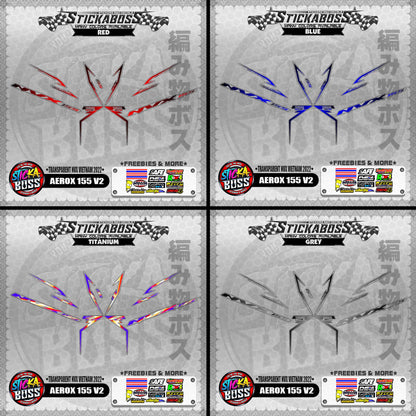 【PREMIUM UV PRINT】TRANSPARENT AEROX 155 V2 ( NVX VIETNAM 2022 DECALS )【WITH FREEBIES】