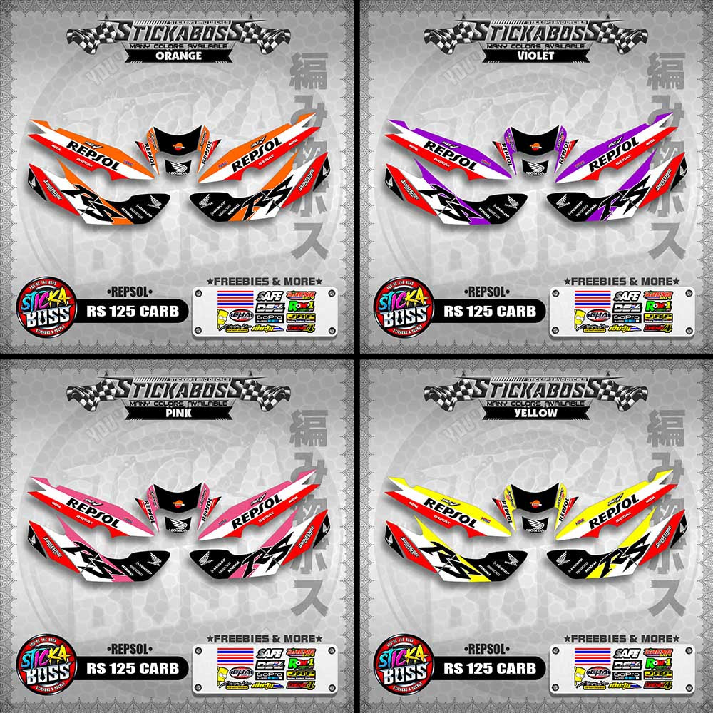 RS 125 CARB STICKER DECALS ( REPSOL )【WITH FREEBIES】