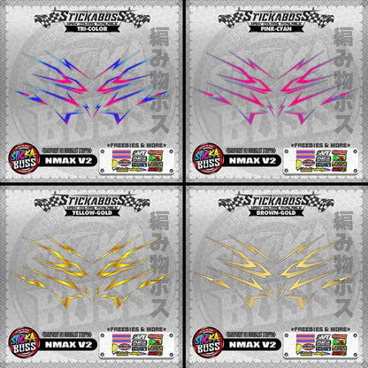 【PREMIUM UV PRINT】TRANSPARENT NMAX V2 STICKER DECALS ( 001 MINIMALIST STRIPPING )【WITH FREEBIES】