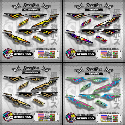 AEROX 155 DECALS ( HOT WHEELS DESIGNS )【WITH FREEBIES】