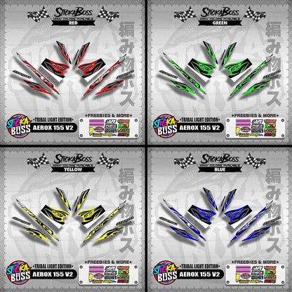 AEROX 155 V2 DECALS ( TRIBAL LIGHT EDITION )【WITH FREEBIES】