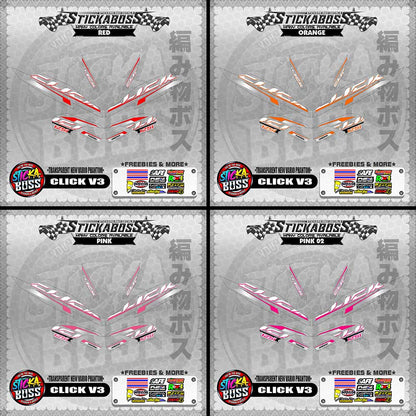 【PREMIUM UV PRINT】TRANSPARENT CLICK 125 V3 STICKER DECALS ( NEW VARIO PHANTOM )【WITH FREEBIES】