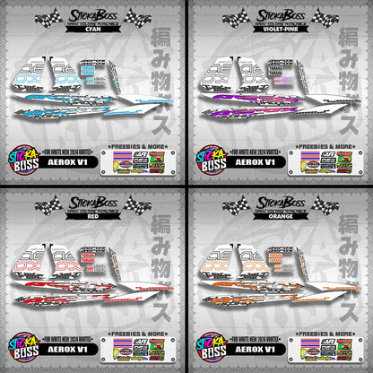 AEROX 155 V1 DECALS ( FOR WHITE NEW 2024 VORTEX )【WITH FREEBIES】