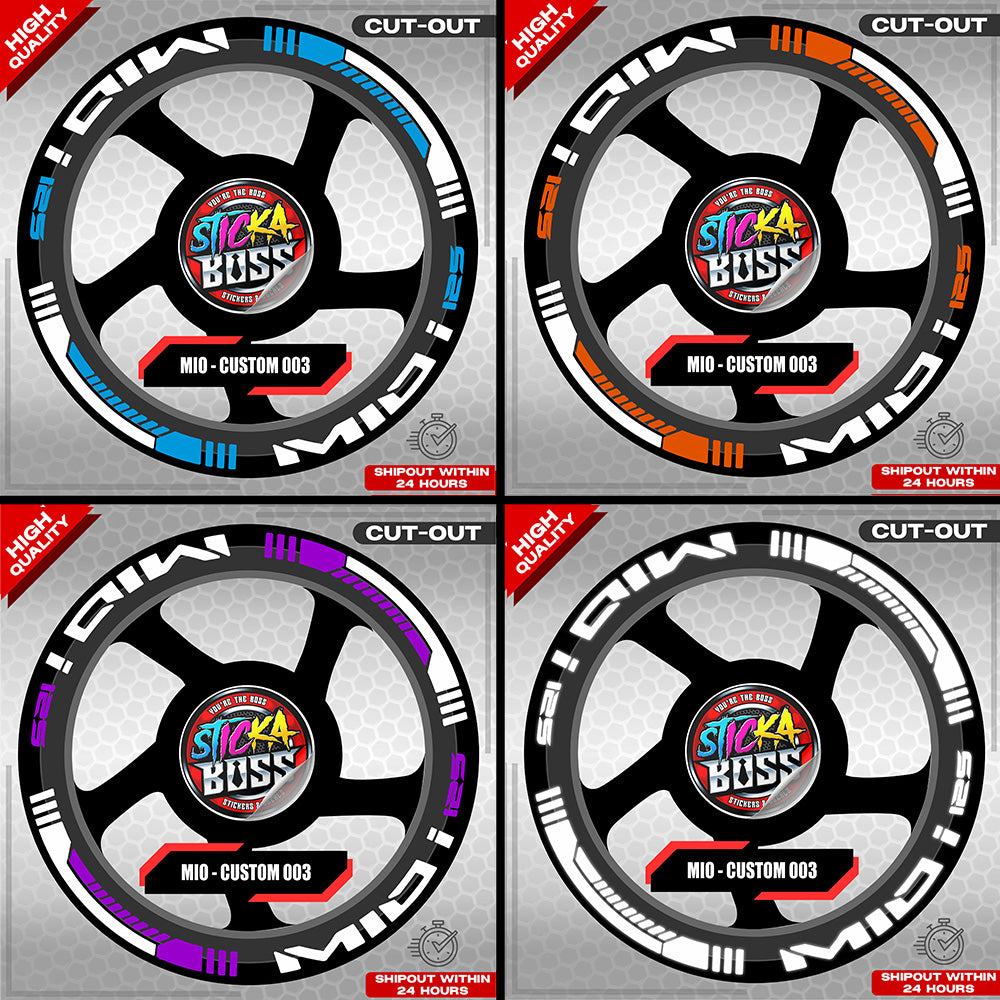 MIO I 125 MAG STICKER SET  ( 2 MAGS ) - CUSTOM 003 | VINYL WATERPROOF CUT-OUT DECALS