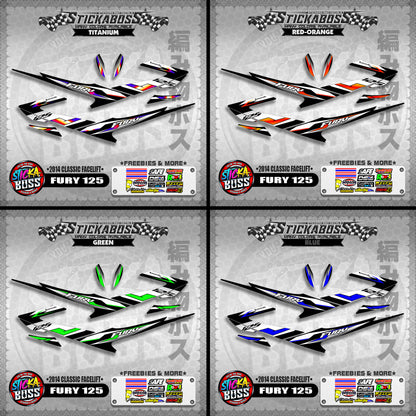 FURY 125 STICKER DECALS ( 2014 CLASSIC FACELIFT )【WITH FREEBIES】
