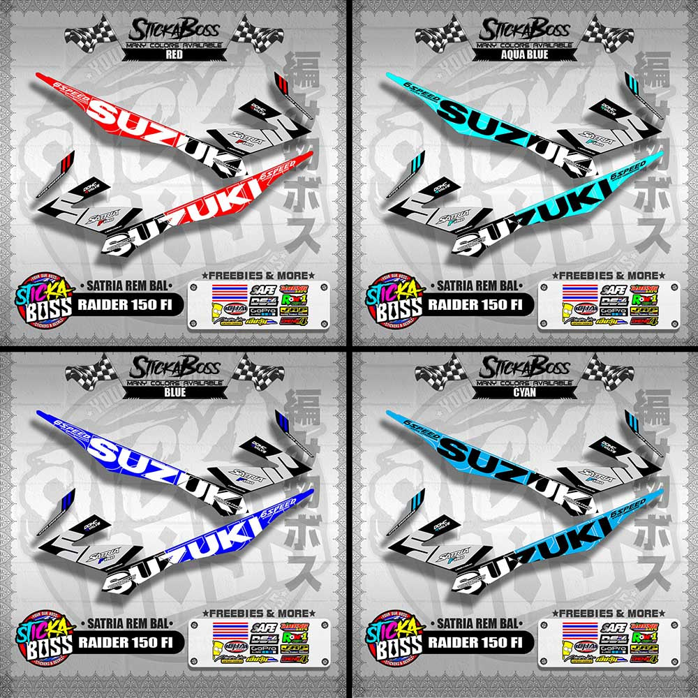 RAIDER 150 FI DECALS ( SATRIA REM BAL )【WITH FREEBIES】