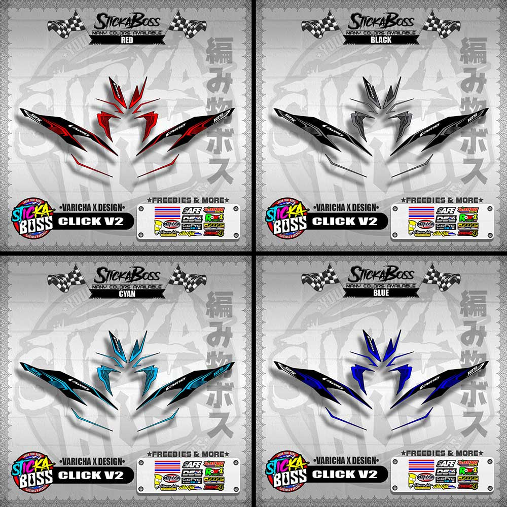 CLICK V2 DECALS ( VARICHA X DESIGN )【WITH FREEBIES】