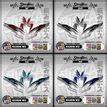 CLICK V2 DECALS ( VARICHA X DESIGN )【WITH FREEBIES】
