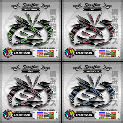 AEROX 155 V2 DECALS ( ELECTRIC MALAYSIAN VERSION )【WITH FREEBIES】