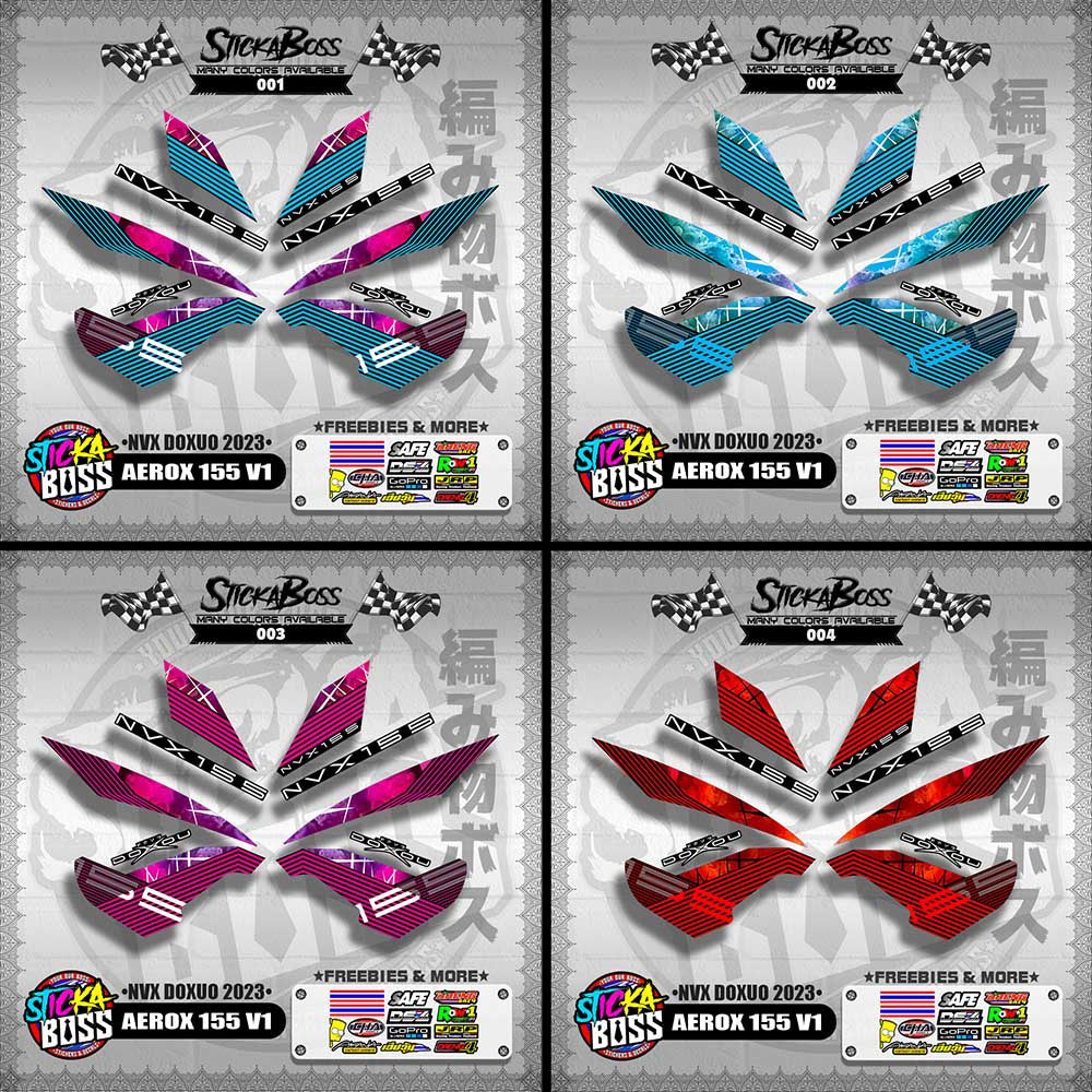 AEROX 155 V1 DECALS ( NVX DOXUO 2023 )【WITH FREEBIES】
