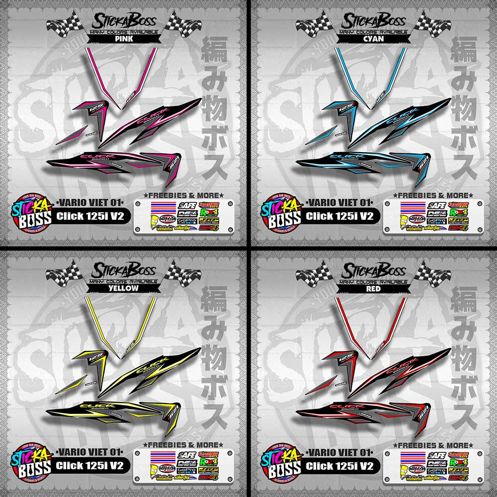 CLICK 125i V2 DECALS ( VARIO VIET 01 )【WITH FREEBIES】