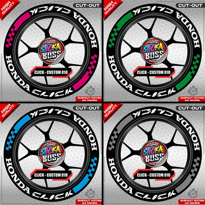 CLICK 125 / 150 / 160 MAG STICKER SET  ( 2 MAGS ) - CUSTOM 010 | VINYL WATERPROOF CUT-OUT DECALS