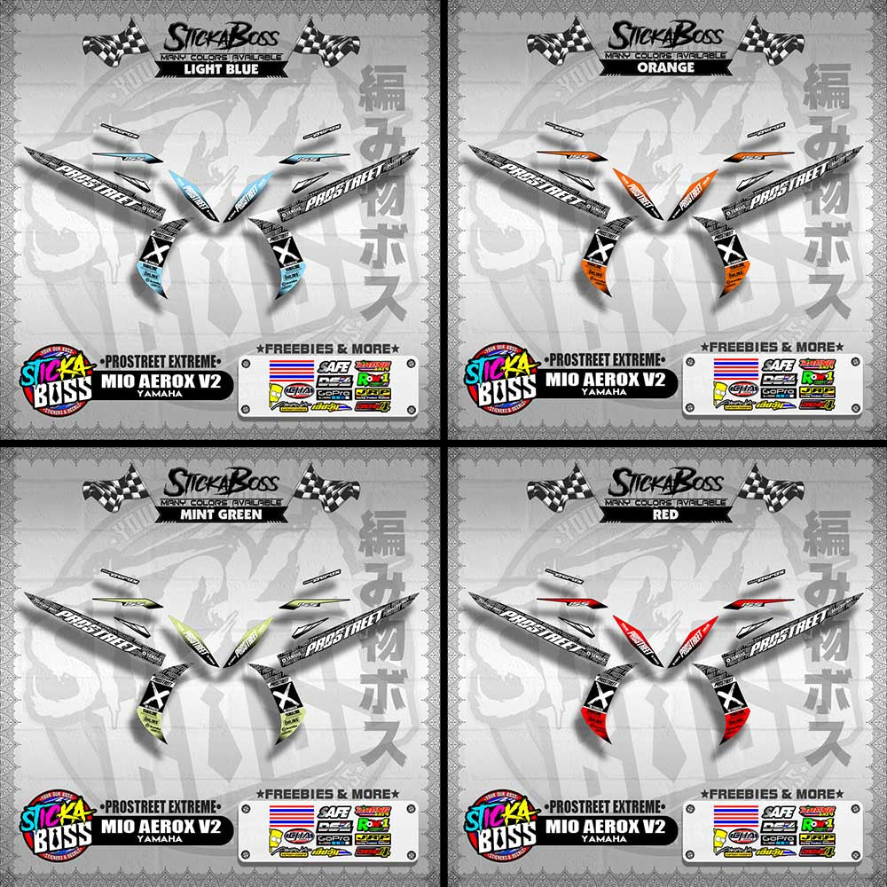 MIO AEROX V2 DECALS ( PROSTREET EXTREME ) 【WITH FREEBIES】