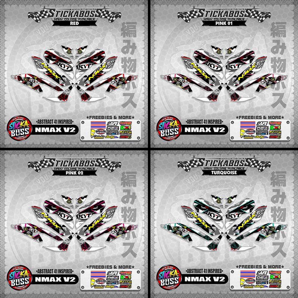 NMAX V2 STICKER DECALS ( ABSTRACT 41 INSPIRED )【WITH FREEBIES】