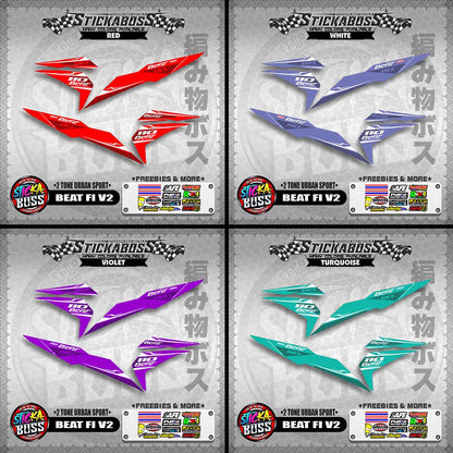 BEAT FI V2 STICKER DECALS ( 2 TONE URBAN SPORT )【WITH FREEBIES】