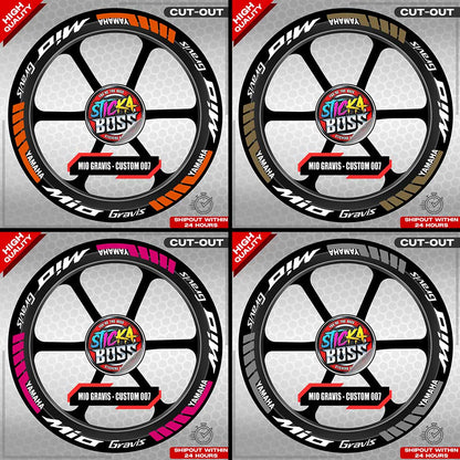 MIO GRAVIS MAG STICKER SET ( 2 MAGS ) - CUSTOM 007 | VINYL WATERPROOF CUT-OUT DECALS