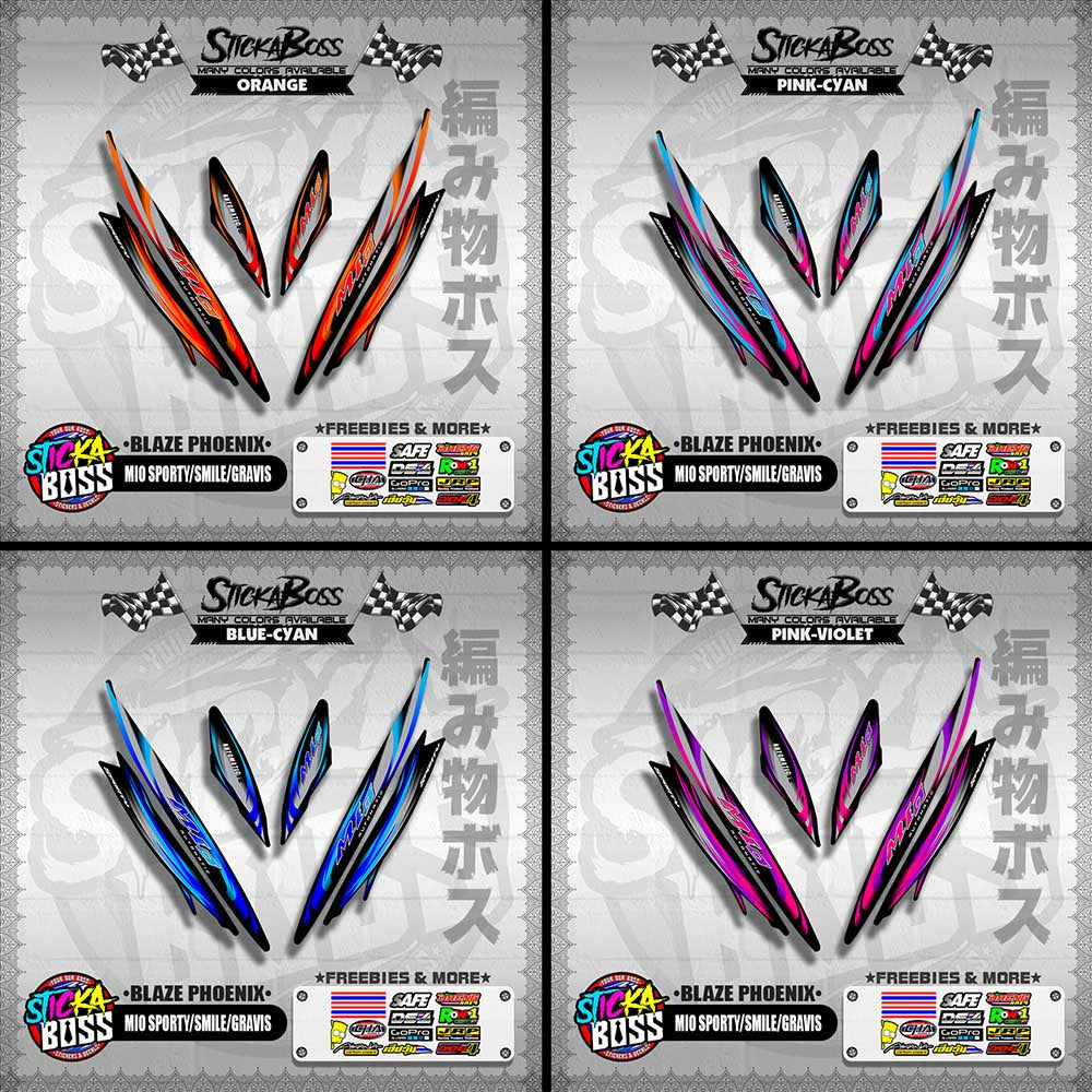 MIO SPORTY / SMILE / GRAVIS DECALS ( BLAZE PHOENIX )【WITH FREEBIES】