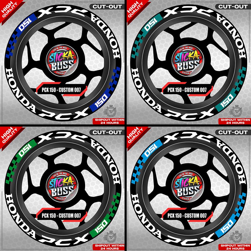 PCX 150 MAG STICKER SET ( 2 MAGS ) - CUSTOM 007 | VINYL WATERPROOF CUT-OUT DECALS
