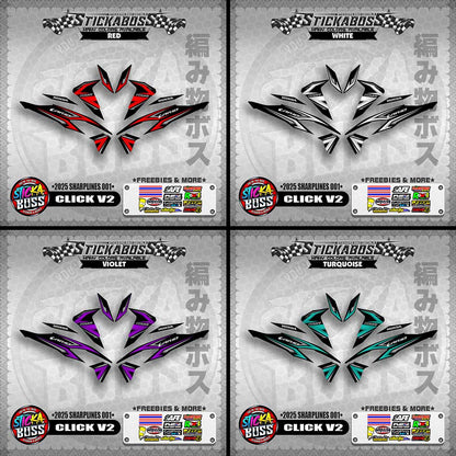 CLICK V2 INDO STICKER DECALS ( 2025 SHARPLINES 001 )【WITH FREEBIES】